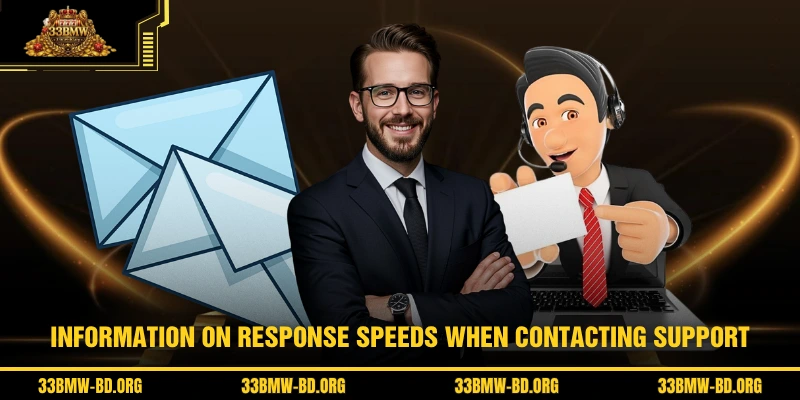 Information on response speeds when contacting support